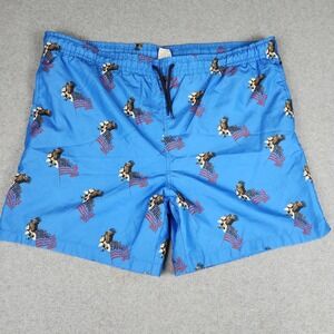 Wave Zone Swim Trunks Shorts Mens‎ XL Blue Mesh Eagle American Flag Patriotic